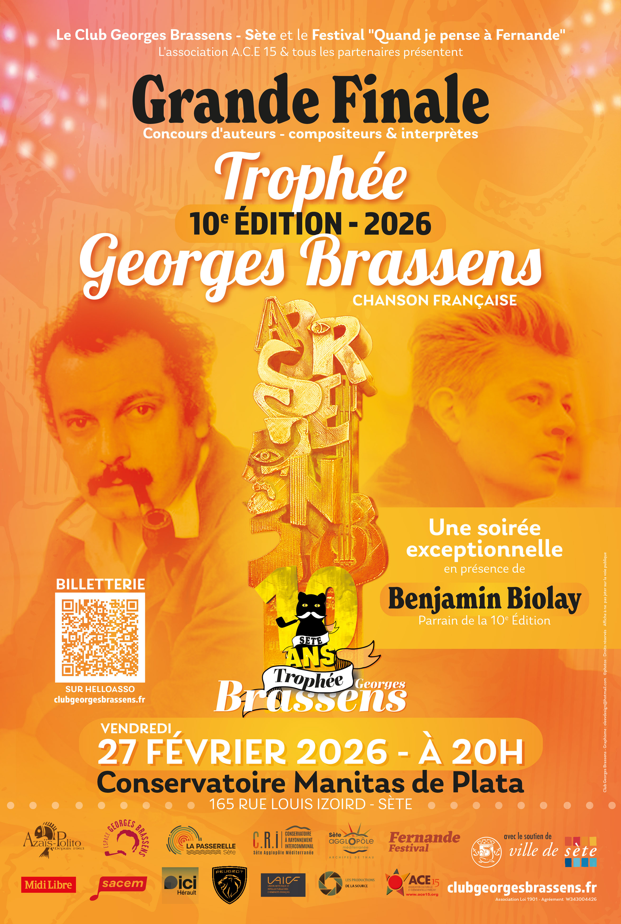 TROPHÉE BRASSENS2026 : FÊTE SES 10 ANS DE PASSION!