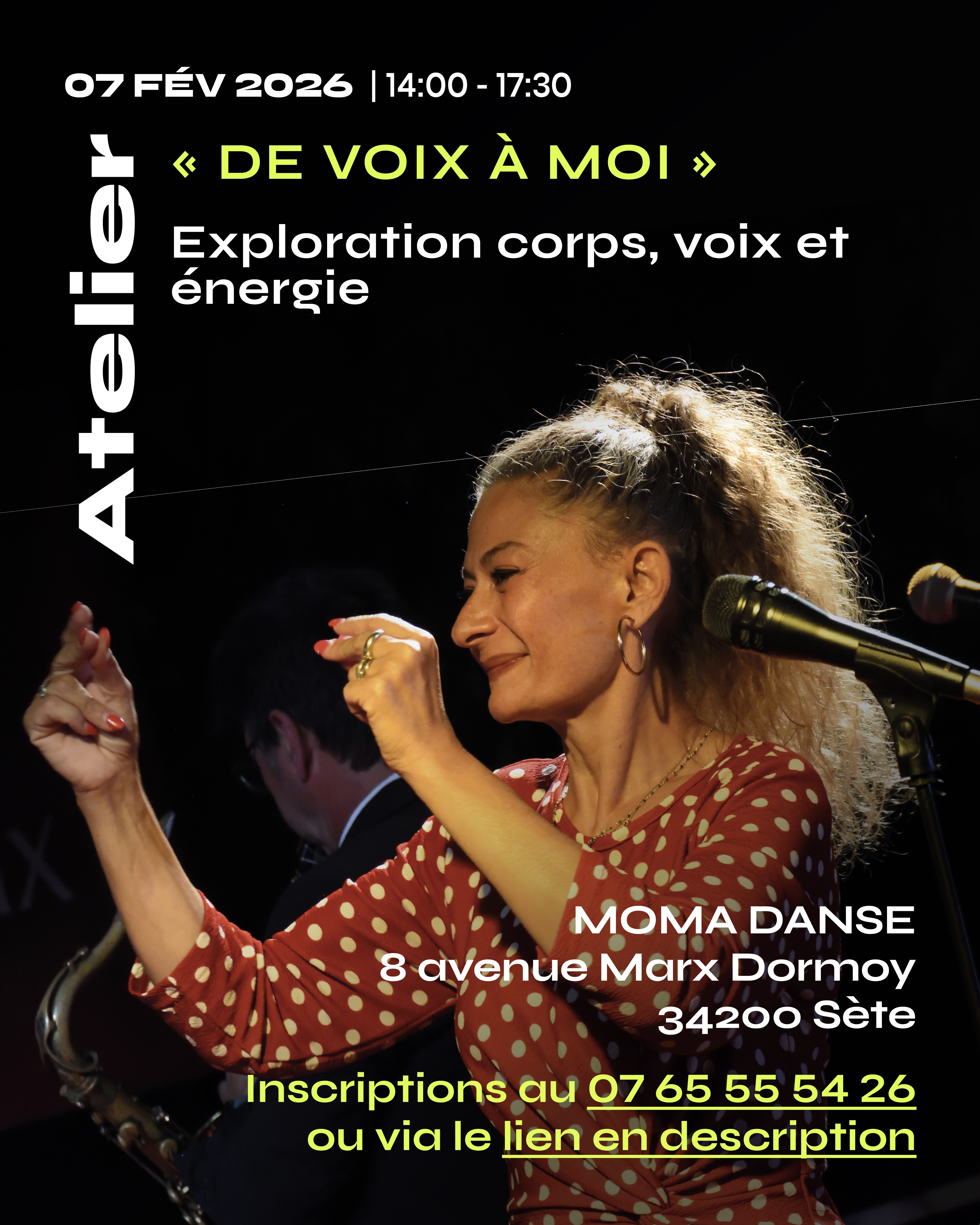 DE VOIX À MOI ATELIER D’EXPLORATION VOIX, CORPS ET ÉNERGIE