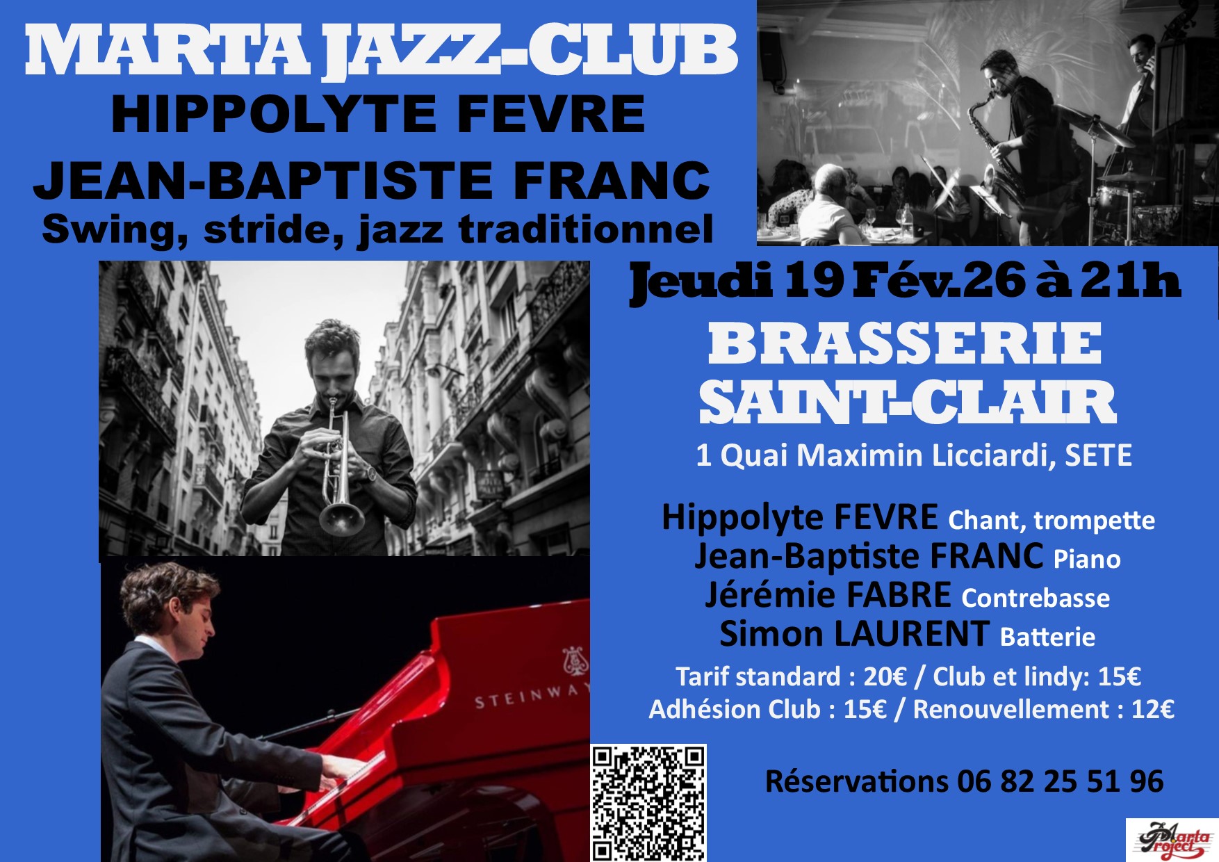 MARTA JAZZ CLUB : SWING HIPPOLYTE FEVRE & JEAN-BAPTISTE FRANC