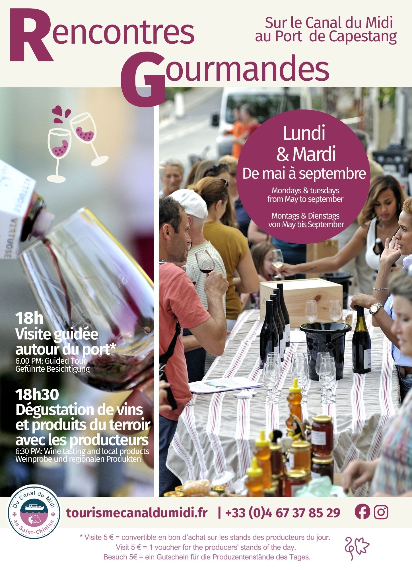 RENCONTRES GOURMANDES SUR LE CANAL DU MIDI