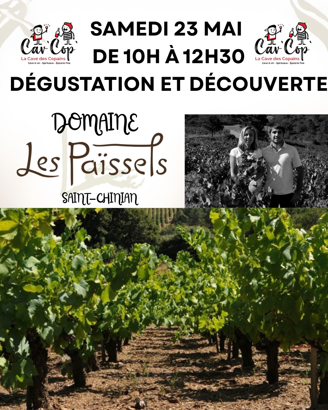 DÉGUSTATION DE VINS AVEC CAV'COP !