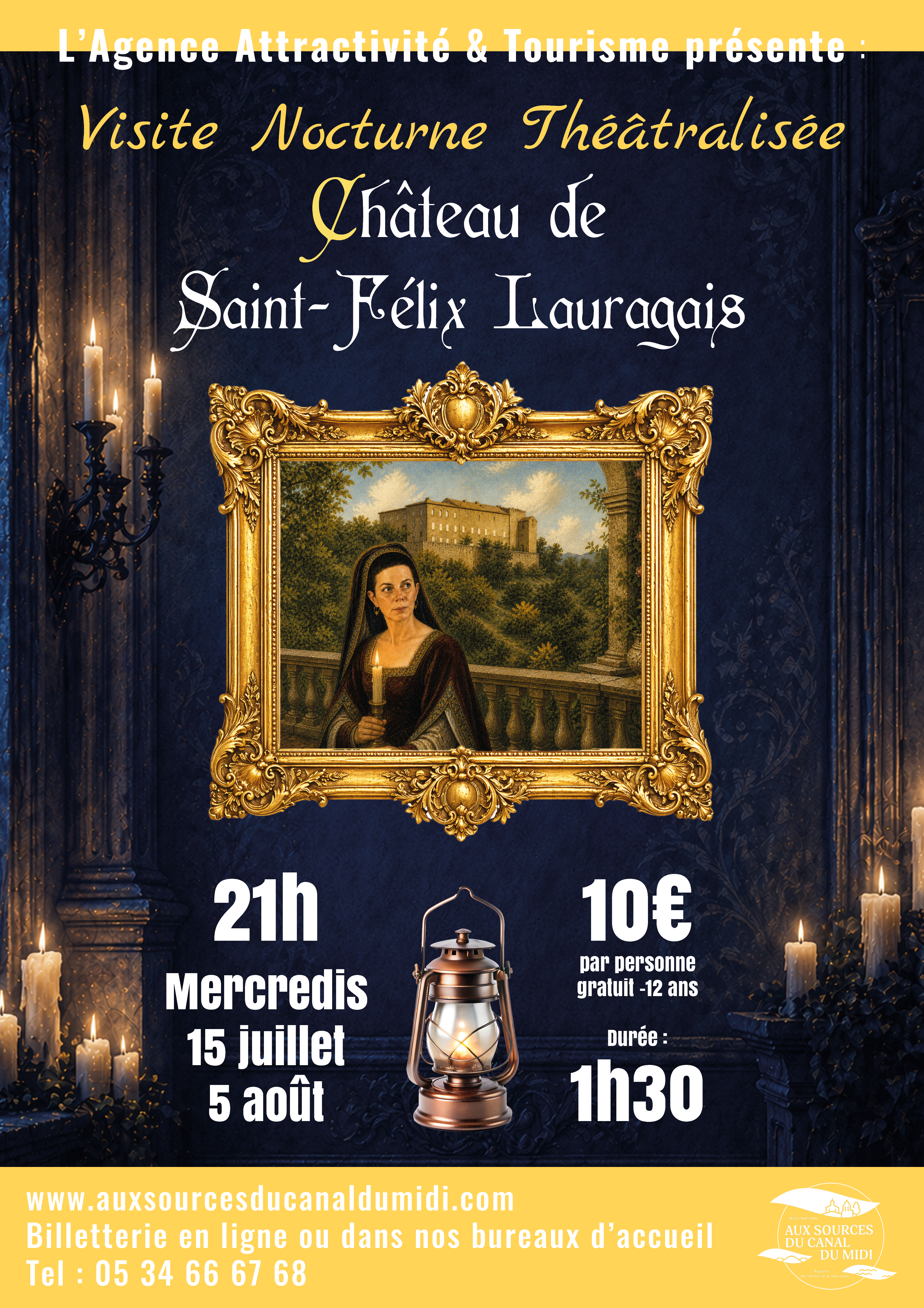 VISITE GUIDÉE NOCTURNE ET THEATRALISEE DU CHATEAU DE SAINT-FELIX LAURAGAIS