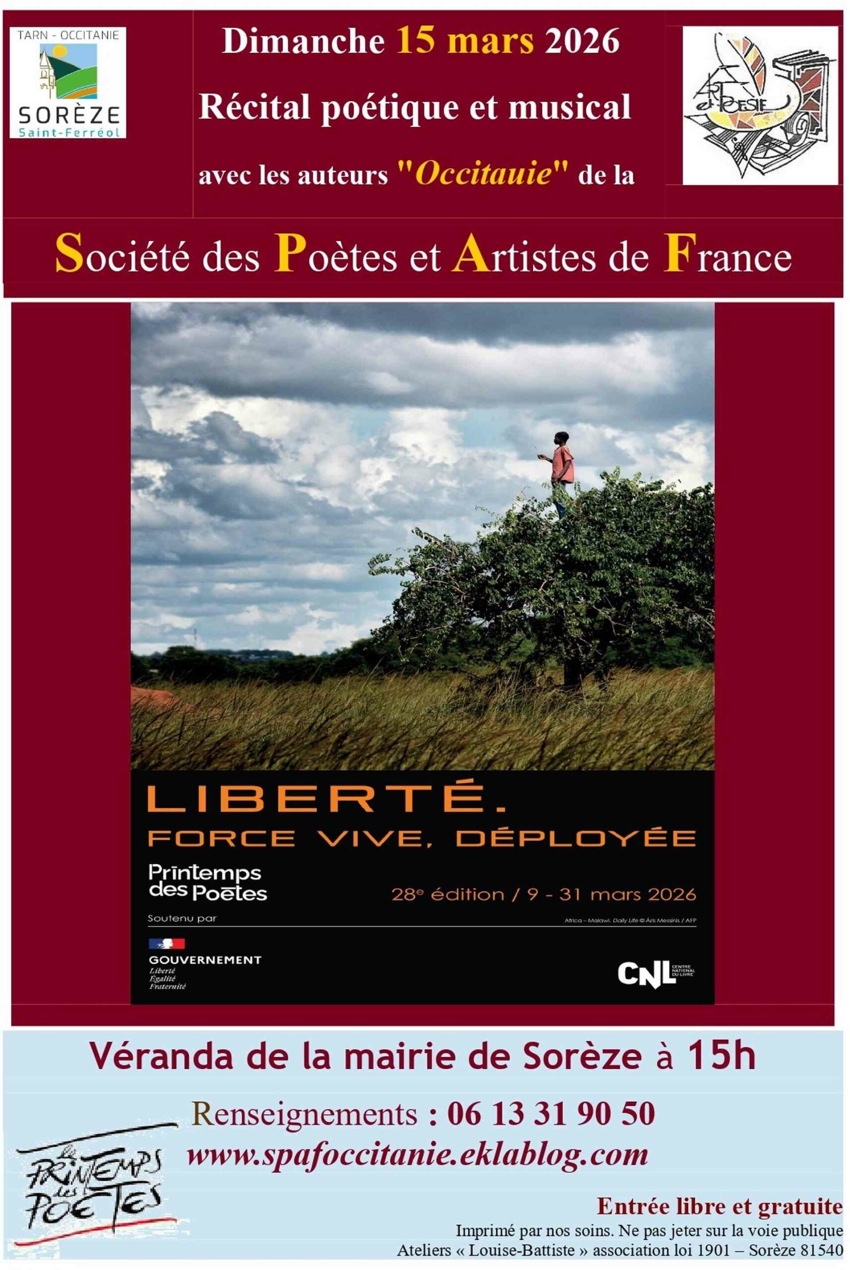 RÉCITAL POÉTIQUE ET MUSICAL