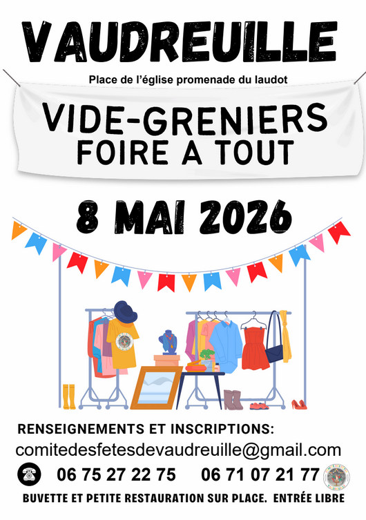 VIDE GRENIERS FOIRE A TOUT DE VAUDREUILLE