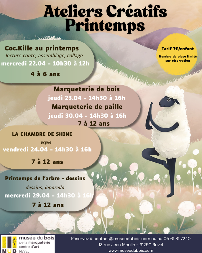 LES ATELIERS CREATIFS DU PRINTEMPS AU MUB - COC.KILLE AU PRINTEMPS - 4 À 6 ANS