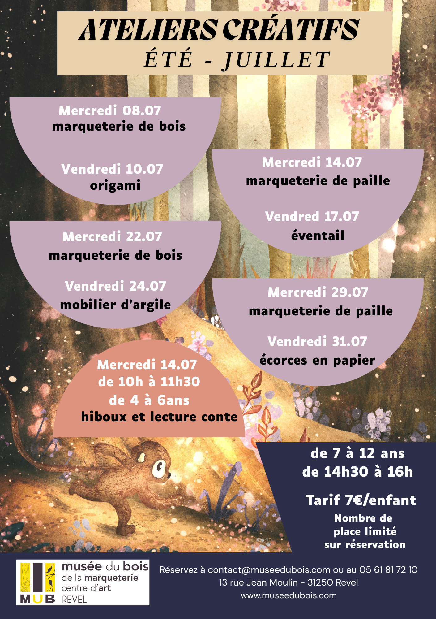 LES ATELIERS CREATIFS DU MUB POUR ENFANTS - MOBILIER D'ARGILE