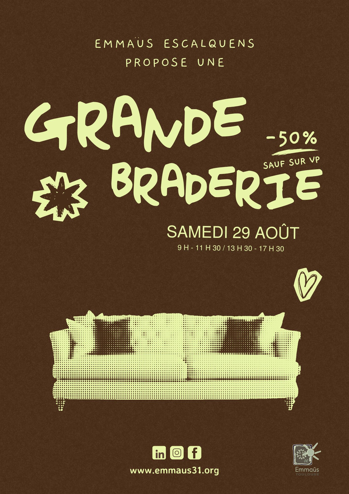 GRANDE BRADERIE À EMMAÜS ESCALQUENS