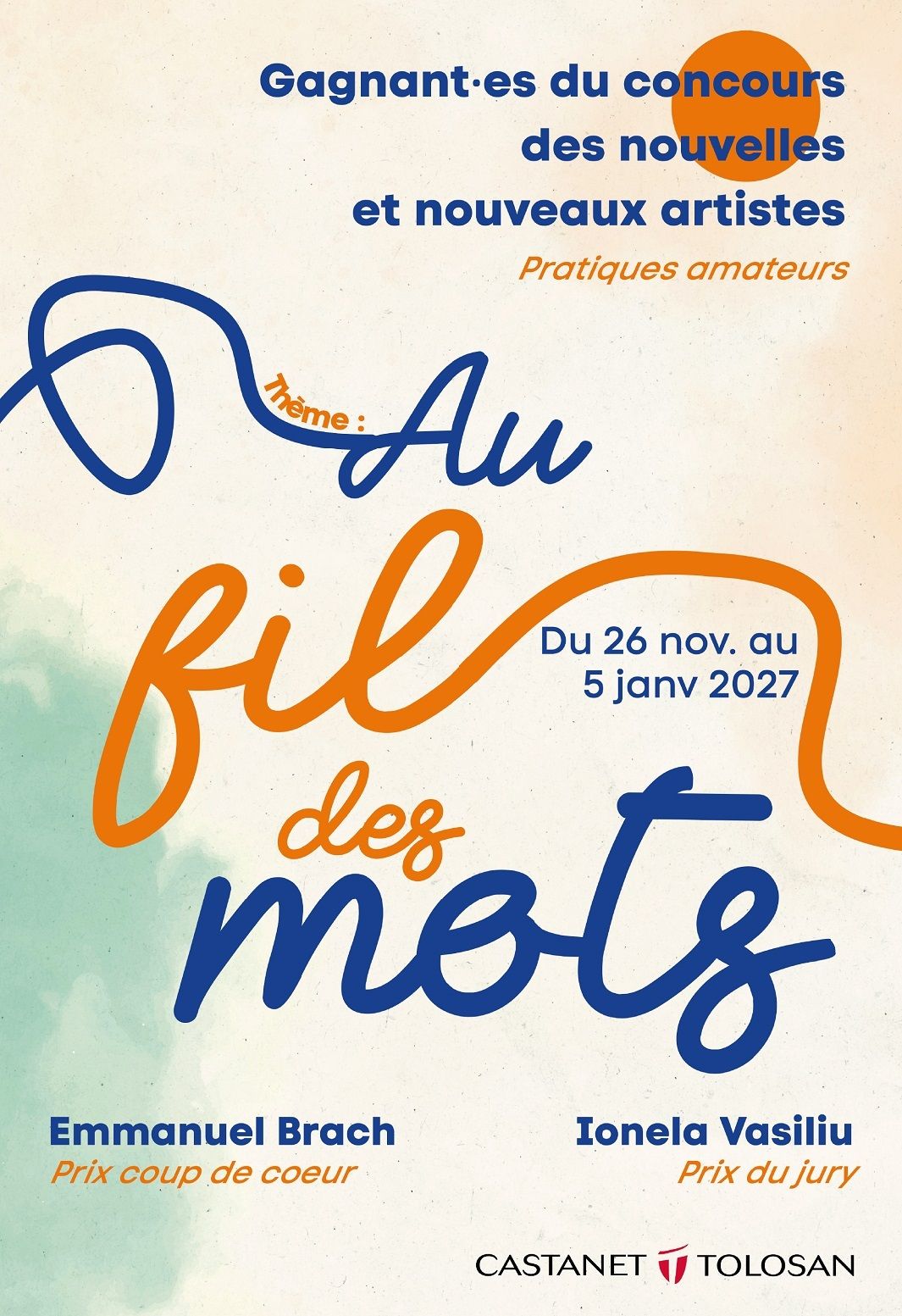 EXPOSITION DES GAGNANT·ES DU CONCOURS DES NOUVELLES ET NOUVEAUX ARTISTES
