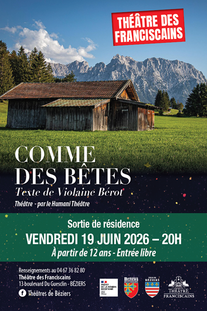 Comme des bêtes de Violaine Bérot par Humani Théâtre