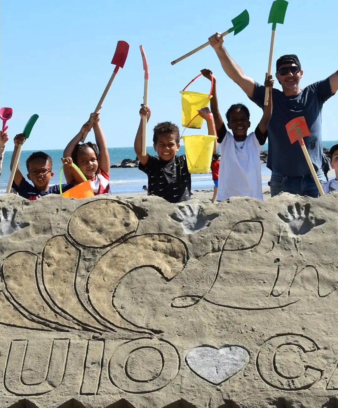 Atelier sculpture sur sable